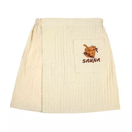 Килт мужской вафельный Asil sauna beige 55х160 см