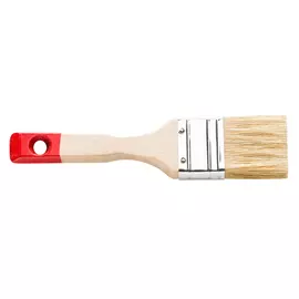 Кисть плоская Hardy N35, натуральная щетина, светлая, длина ворса 45 мм, деревянная ручка 1"