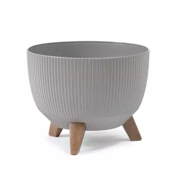 Классическое кашпо Lamela SP.ZO.O. Roma ECO Jumper на ножках серое 29х23 см