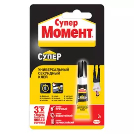 Клей Супермомент Универсальный секундный 3 г