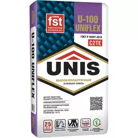 Клей Unis U-100 Uniflex высокопластичный плиточный 25 кг