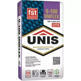 Клей Unis U-100 Uniflex высокопластичный плиточный 5 кг