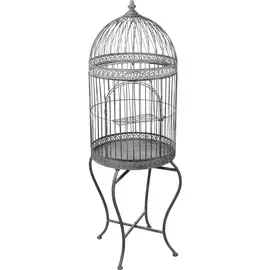 Клетка декоративная металлический серый 45x45x138см