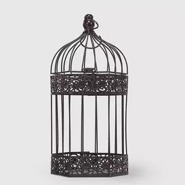 Клетка Ningde qinyuan декорированная коричневая, 16х14х41 см