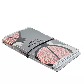 Книжка записная Be Smart Mood гранат, 108х175 мм, 32 + 32 л., пластиковый переплет, скрепка, бумага 190 г/м2