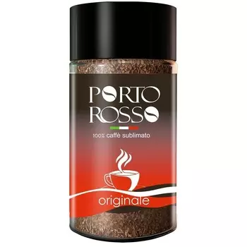 Кофе Porto Rosso растворимый сублимированный Platino 90 г стеклянная банка