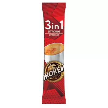 Кофе Жокей растворимый крепкий 3в1 упаковка