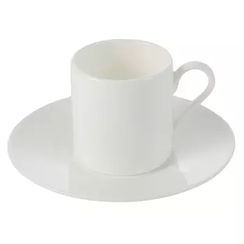 Кофейная пара Gipfel Diana чашка 100 мл, блюдце 12 см белый