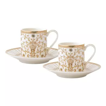 Кофейная пара Pozzi Milano 1876 Golden белая 2 шт