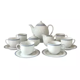 Кофейный сервиз Thun 1794 Opal Голубые пластинки 17/6