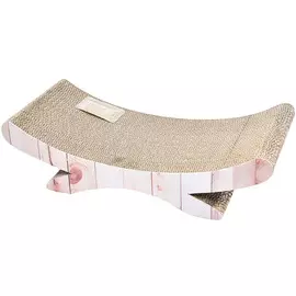 Когтеточка для кошек Foxie Wood Print Лежанка картон 49х21,5х13 см