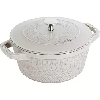 Кокот Staub круглый белый трюфель 24 см, 4,25 л