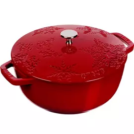 Кокот Staub "Зимний" 24 см вишневый