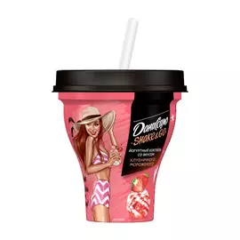 Коктейль йогуртный Даниссимо Shake&amp;Go со вкусом клубничного мороженого 5,2% 260 г