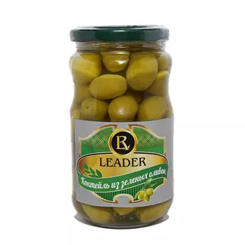 Коктейль Leader из зеленых оливок 370 г