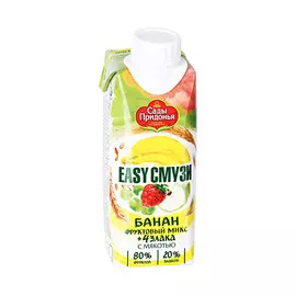 Коктейль Сады Придонья Easy Смузи Банан Яблоко Виноград и Клубника со злаками 250 мл