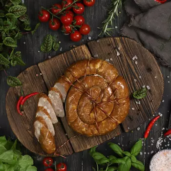 Колбаса Карпатия Домашняя запеченная с горчицей, кг