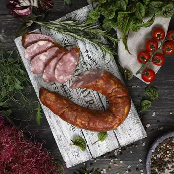 Колбаса Карпатия Краковская Фермерская полукопченая, кг