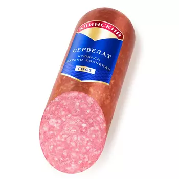 Колбаса Клинский МК Сервелат ГОСТ варено-копченый, кг