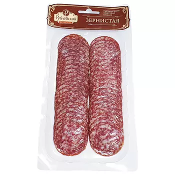 Колбаса Рублевский МК Зернистая полусухая нарезка, 90 г