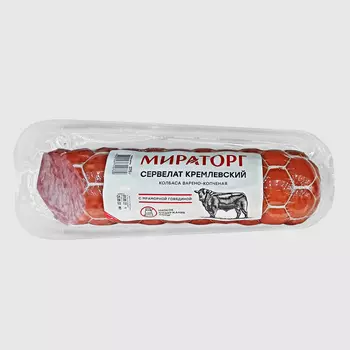 Колбаса варено-копченая Мираторг Сервелат Кремлевский, 375 г