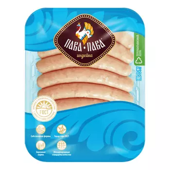 Колбаски Пава-Пава Премиум для жарки из индейки, 400 г
