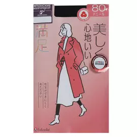 Колготки Fukuske Manzoku Суперпрочные, Антистрелка 80 3L-4L черные