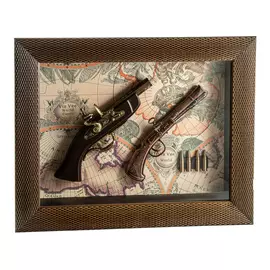 Коллаж декоративный Русские Подарки Пистоли 48х38см