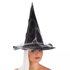 Колпак ведьмы Carnival Toys с паутиной и пауками черный