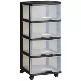 Комод Curver 4 отделения х 20 л черный