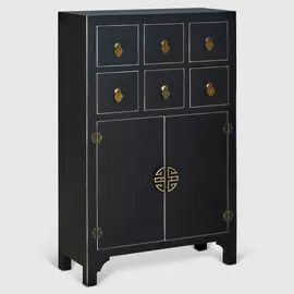 Комод Design 63x26x101 см черный