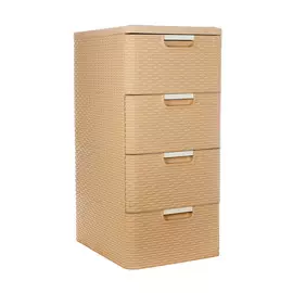 Комод Элластик-Пласт "плетенка" бежевый