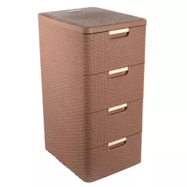 Комод Элластик-Пласт "плетенка" коричневый