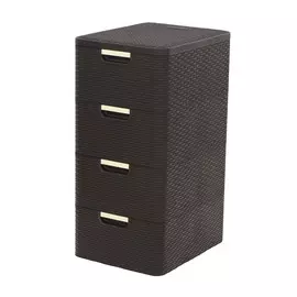 Комод Элластик пласт плетенка пластик. шоколадный