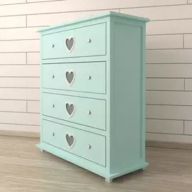 Комод Этажерка Adelina 4 ящика розовый DM1094ETGM