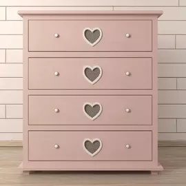 Комод Этажерка Adelina 4 ящика розовый DM1094ETGR