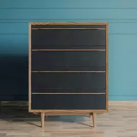 Комод Этажерка Bruni на четыре ящика BR-08BL