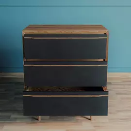 Комод Этажерка Bruni на три ящика BR-07BL