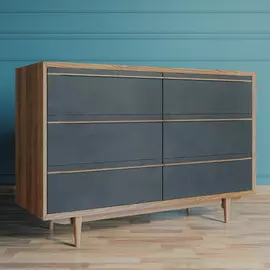 Комод Этажерка Bruni с шестью ящиками BR-05BL