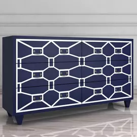 Комод Этажерка Emerald DSC348ETG/BL синий 6 ящиков