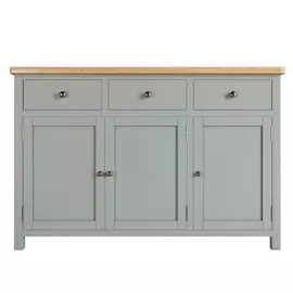 Комод Этажерка Jules Verne 3 ящика 3 дверки серый JV38ETGG