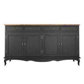 Комод Этажерка Leontina с ящиками и дверками ST9345ETG/BLK