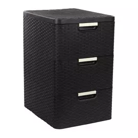 Комод плетенка Элластик-Пласт 3 секции