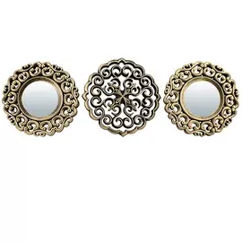 Комплект декоративных зеркал "Орлеан", бронза, 3шт, 25 см, D зеркала 12 см