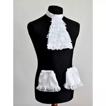 Комплект Гаргамелла жабо и манжеты белый Р.44-48