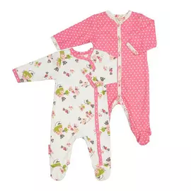 Комплект комбинезонов Lucky Child Маленькая садовница розовый 2 шт