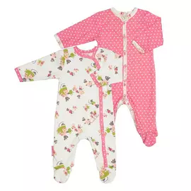Комплект комбинезонов Lucky Child Маленькая садовница розовый 2 шт