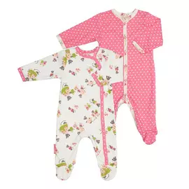 Комплект комбинезонов Lucky Child Маленькая садовница розовый 2 шт