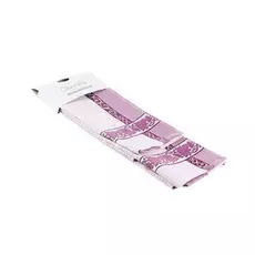 Комплект кухонных полотенец Cleanelly белый с фиолетовым 50х70 см