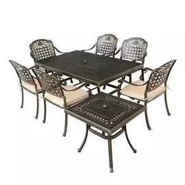 Комплект мебели Derong: стол+6 кресел+столик для льда